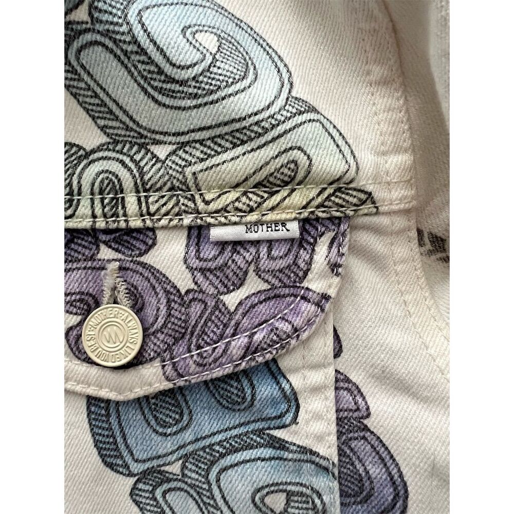Mother Women's Denim Jacket Size S Multicolor Button Casual Style - Picture 5 of 12